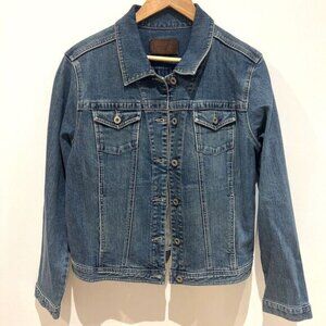 Women's Vintage 1980's Lee Blue Jean Denim Trucker Jacket Coat Retro Large 42"